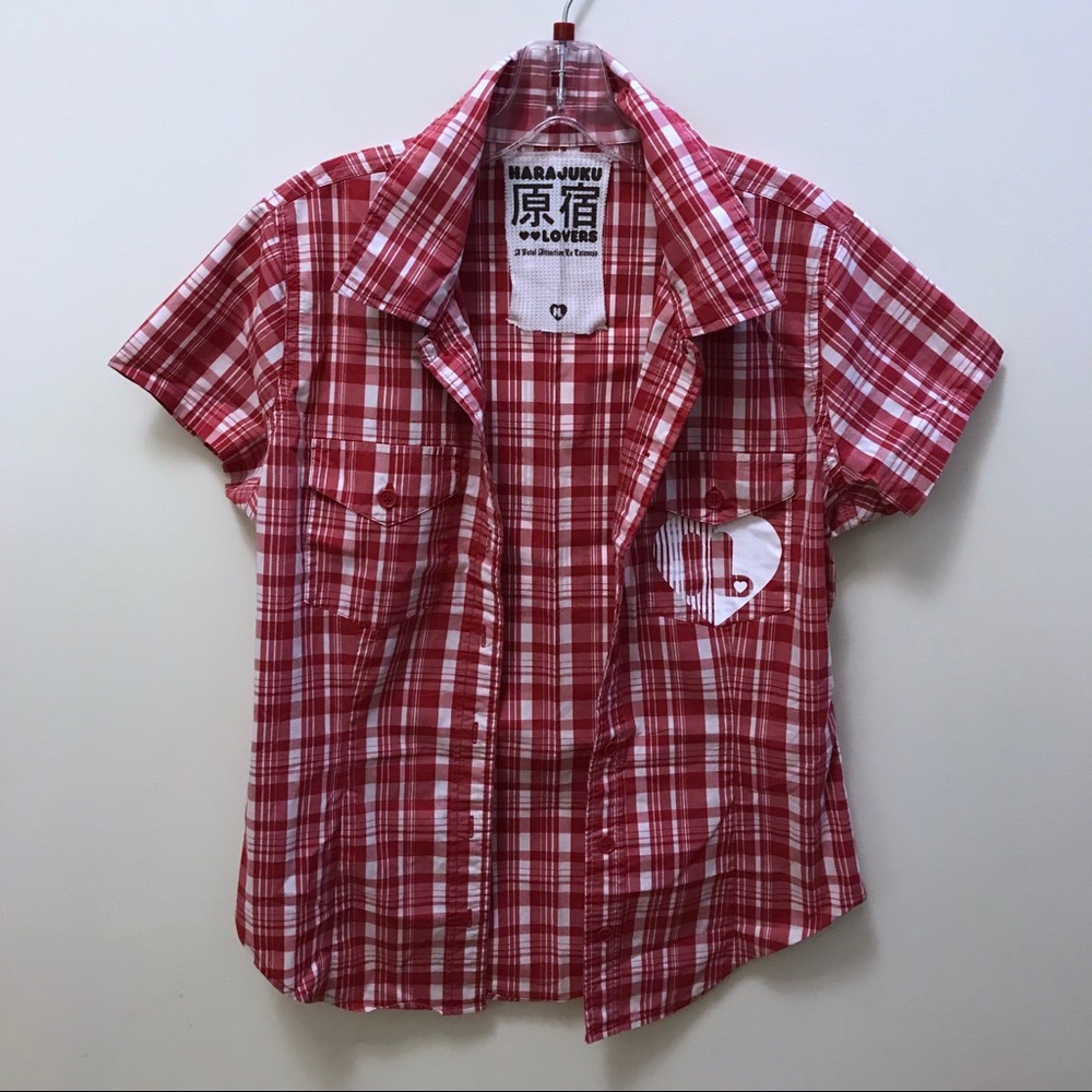 Plaid button down shirt